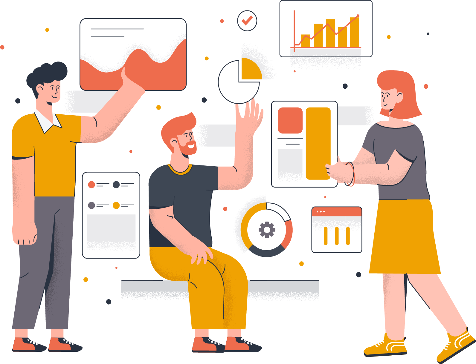 dashboard for outreach specialists, providing statistics on link acquisition, contact management, and campaign progress